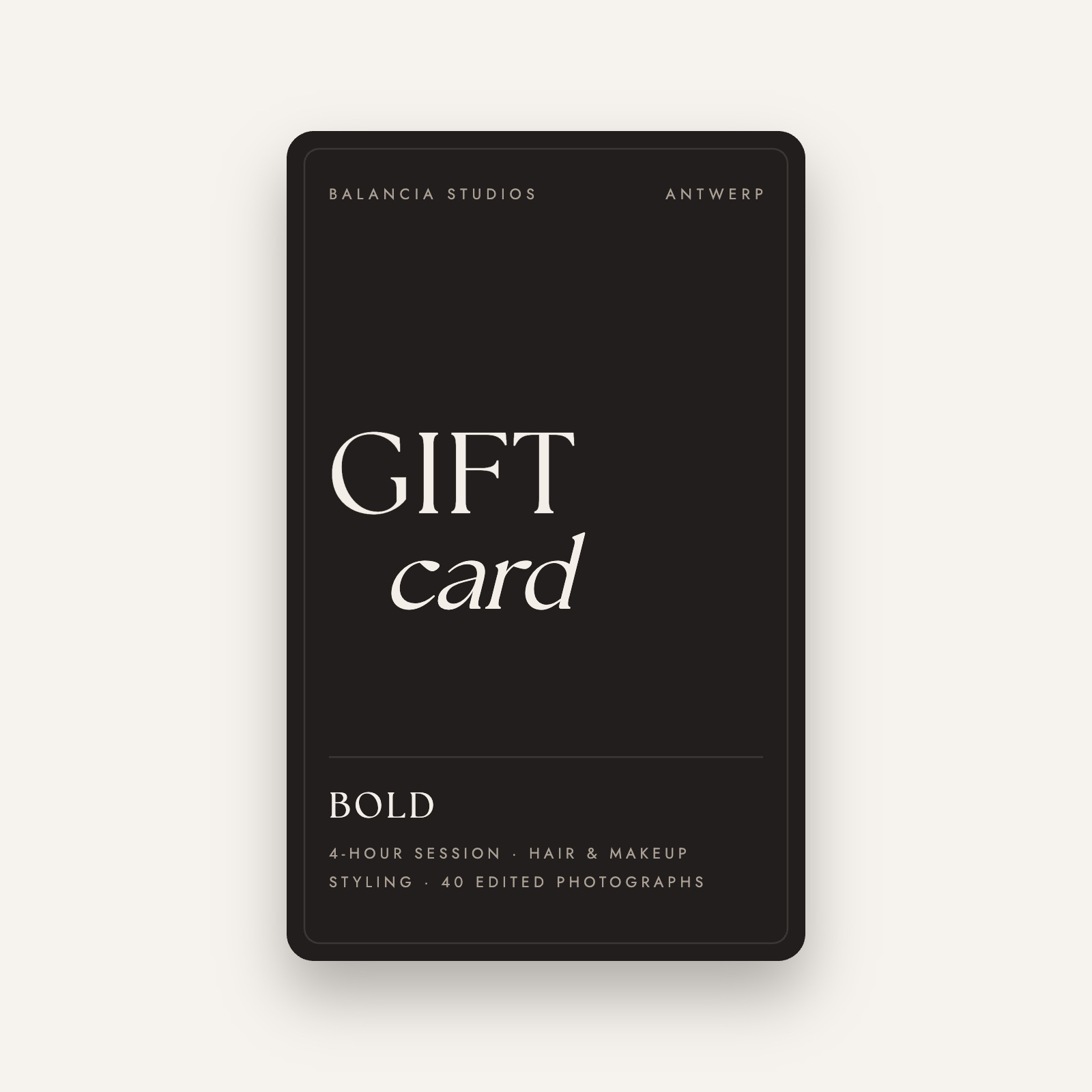 Gift card – Bold session